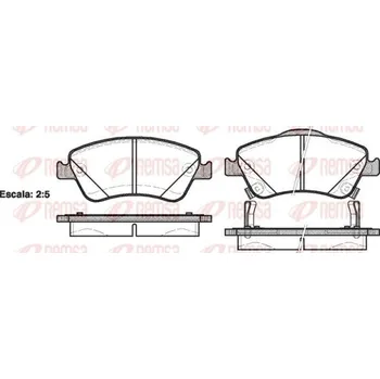 Brzdová destička Sada brzdových destiček, kotoučová brzda REMSA 1310.02