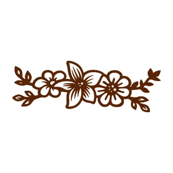 Samolepící dekorace SAMOLEPKA Květina dekor 037 pravá (15 - hnědá) NA AUTO, NÁLEPKA, FÓLIE, POLEP, TUNING, VLASTNÍ TEXT, TISK, AUTOSAMOLEPKY.cz, POLEPY, OBRÁZEK, LOGO, SAMOLEPKY