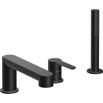 Vodovodní baterie Ravak Puri vanová nástěnná tříotvorová bateie PU 026.20, černá (X070186)