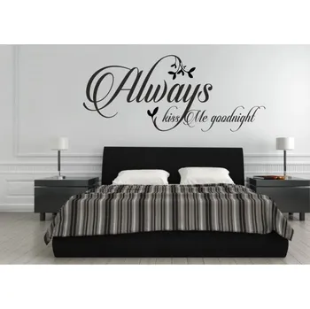 Samolepící dekorace Samolepka na zeď ALWAYS KISS ME GOODNIGHT 50 x 100 cm