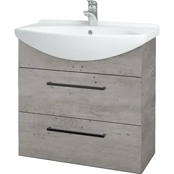 Koupelnový nábytek Dřevojas Koupelnová skříňka TAKE IT SZZ2 75 - D01 Beton / Úchytka T06 / D01 Beton
