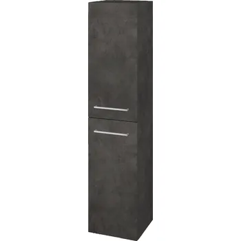 Koupelnový nábytek Dřevojas Vysoká skříň DOS SVD2 35 - D16 Beton tmavý / Úchytka T04 / D16 Beton tmavý / Levé