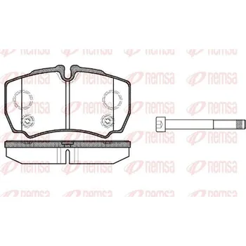 Brzdová destička Sada brzdových destiček, kotoučová brzda REMSA 0849.10
