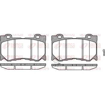Brzdová destička Sada brzdových destiček, kotoučová brzda REMSA 1372.01