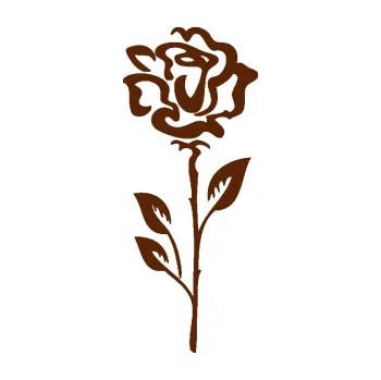 Samolepící dekorace SAMOLEPKA Růže 008 levá (15 - hnědá) NA AUTO, NÁLEPKA, FÓLIE, POLEP, TUNING, VLASTNÍ TEXT, TISK, AUTOSAMOLEPKY.cz, POLEPY, OBRÁZEK, LOGO, SAMOLEPKY