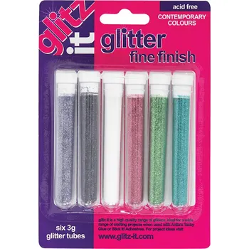 Vodová barva WEST DESIGN PRODUCTS LIMITED Třpytky sada jemné barvy (6ks)