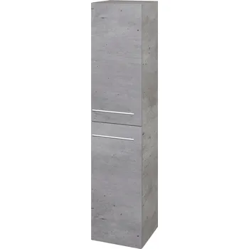 Koupelnový nábytek Dřevojas Vysoká skříň DOS SVD2 35 - D01 Beton / Úchytka T02 / D01 Beton / Pravé