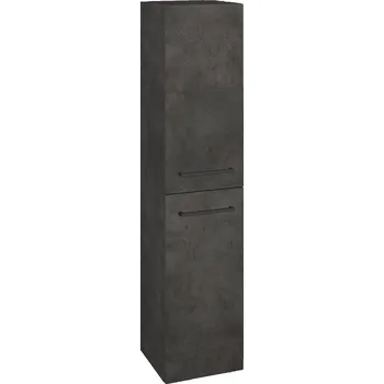 Koupelnový nábytek Dřevojas Vysoká skříň DOS SVD2 35 - D16 Beton tmavý / Úchytka T06 / D16 Beton tmavý / Pravé