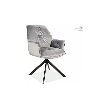 Jídelní židle Židle BOGA II - otáčivá, područky nohy černé / látka bluvel 14