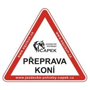 Věšák na sedlo a uzdečku Samolepka -TROJÚHELNÍK- - Bílá/Červená - 17x15cm