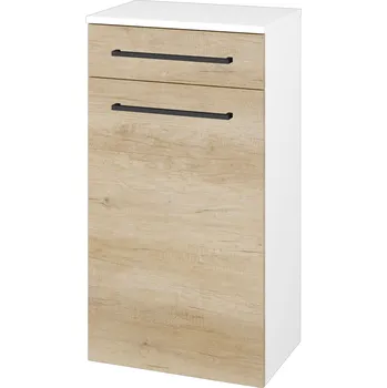 Koupelnový nábytek Dřevojas Nízká skříňka DOS SNDZ 50 - N01 Bílá lesk / Úchytka T06 / D15 Nebraska / Levé