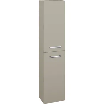 Koupelnový nábytek Dřevojas Vysoká skříň DOOR SV1D2 35 - L04 Béžová vysoký lesk / Úchytka T03 / L04 Béžová vysoký lesk / Pravé