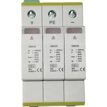 Přepěťová ochrana ESKA C-PV 1000/20 RC ETI svodič pro přepěťovou ochranu Přepětová ochrana pro: fotovoltaické zařízení 20 kA 1 ks