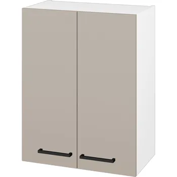 Koupelnový nábytek Dřevojas Horní skříňka DOS SYD2 60 - N01 Bílá lesk / Úchytka T06 / N07 Stone