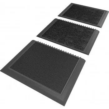 Rohožka Černá gumová hygienická dezinfekční rohož Sani-Master - 105 x 91,4 x 1,9 cm