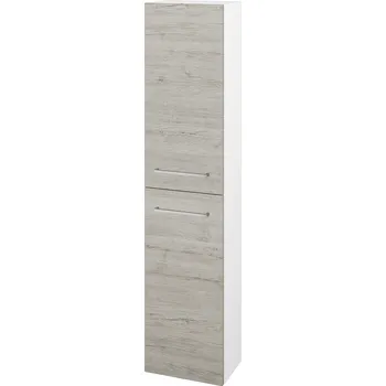 Koupelnový nábytek Dřevojas Vysoká skříň DOS SV1D2 35 - N01 Bílá lesk / Úchytka T04 / D05 Oregon / Levé