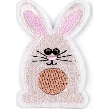 Nažehlovačka, zajíček, 36x53 mm, béžový světlý