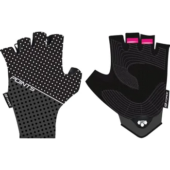 Cyklistické rukavice FORCE rukavice F POINTS LADY bez zapínání,černo-šedé XL