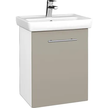 Koupelnový nábytek Dřevojas Koupelnová skříňka DOOR SZD 50 - N01 Bílá lesk / Úchytka T02 / M05 Béžová mat / Pravé