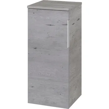 Koupelnový nábytek Dřevojas Nízká skříňka DOS SND 35 - D01 Beton / Úchytka T05 / D01 Beton / Levé