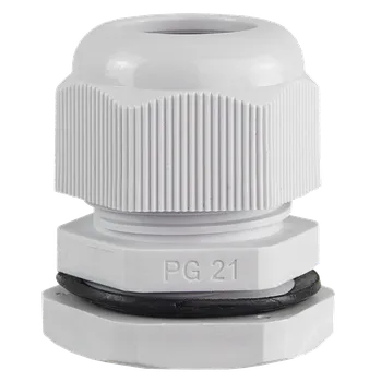 Vývodka s maticí PG21 IP68 šedá