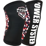 Power System Bandáže na koleno CrossFit Knee Sleeves 1 pár černo-červená - L/XL
