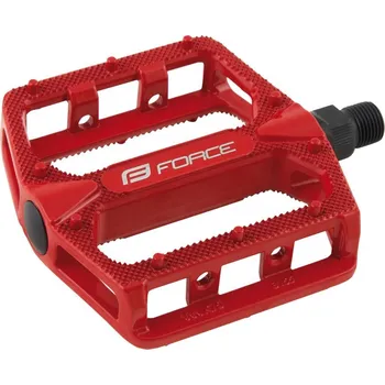 Pedál na kolo pedály FORCE BMX HOT hliníkové, červené