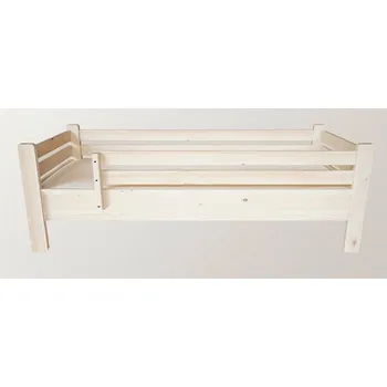 Smrková dětská dřevěná jednolůžková postel se zábranou Daniel maršal smrk odstíny: surové provedení