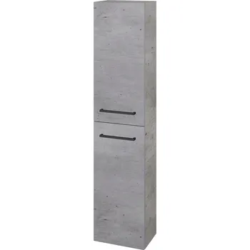 Koupelnový nábytek Dřevojas Vysoká skříň DOS SV1D2 35 - D01 Beton / Úchytka T06 / D01 Beton / Levé