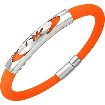 Náramek Pryžový náramek s ocelovým zapínáním a vzorem - TCL123BA