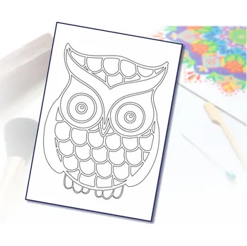 Radost v písku Šablona na pískování sova Varianta: A5 (148 × 210 mm)