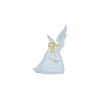 Vánoční dekorace Sedící anděl s blond vlasy - větší
