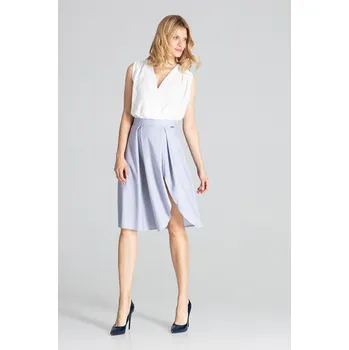 Dámská sukně Áčková sukně po kolena M675 FIGL Velikost: L, Barva (Varianta): Šedá