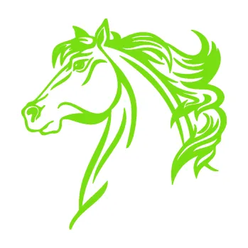 Samolepící dekorace Kůň 100 levá (04 - zelená kawasaki) SAMOLEPKA NA AUTO, NÁLEPKA, FÓLIE, POLEP, TUNING, VLASTNÍ TEXT, TISK, AUTOSAMOLEPKY.cz, POLEPY, OBRÁZEK, LOGO, 3D STICKERS