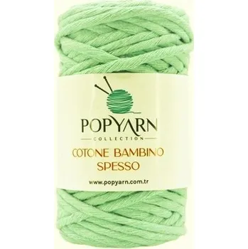Příze POPYARN Příze Cotone bambino spesso B212 - zelená, 250g 75m