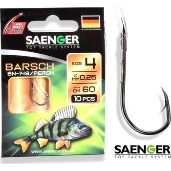 Rybářský háček Navázané háčky na okouny Saenger Barsch BN-148 velikost: 8