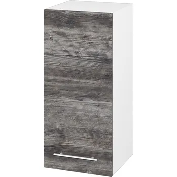 Koupelnový nábytek Dřevojas Horní skříňka SYD 35 - N01 Bílá lesk / Úchytka T02 / D10 Borovice Jackson / Levé