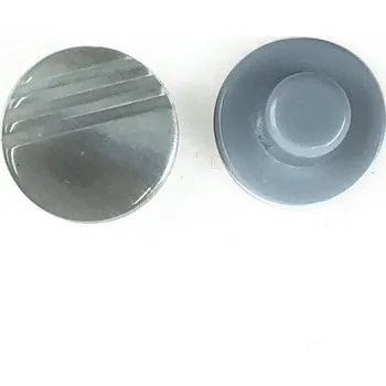 Knoflík GOM174, Knoflík, 12mm, šedivý s pruhy, 1ks