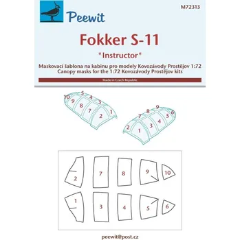 Plastikový model 1/72 Canopy mask Fokker S-11 'Instructor' (KP)