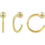 Stříbrná záušnice s kuličkou pozlacená žlutým zlatem DCC20967EGP