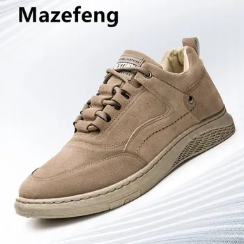 Pánské tenisky Panské tenisky semišového vzhledu MaFen Barva: Khaki, Velikost: 39