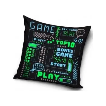 Povlak na dekorativní polštářek CARBOTEX - Dekorační polštář Gamer Player / 40 x 40 cm