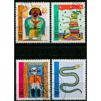Poštovní známka (1971) MiNr. 660 - 663 - O - Německo - Dětské kresby (1)