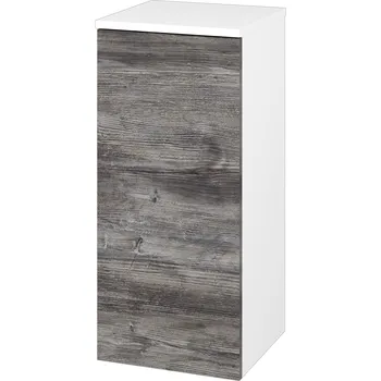 Koupelnový nábytek Dřevojas Nízká skříňka DOS SND 35 - N01 Bílá lesk / Bez úchytky T31 / D10 Borovice Jackson / Levé