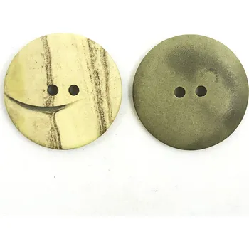 Knoflík GOM108, Knoflík, 23mm, béžový - hnědý, žíhaný, 1ks