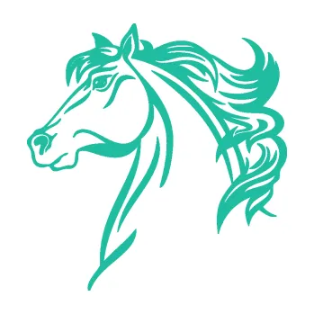 Samolepící dekorace Kůň 100 levá (25 - tyrkysová) SAMOLEPKA NA AUTO, NÁLEPKA, FÓLIE, POLEP, TUNING, VLASTNÍ TEXT, TISK, AUTOSAMOLEPKY.cz, POLEPY, OBRÁZEK, LOGO, 3D STICKERS