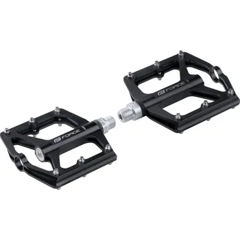 Pedál na kolo pedály FORCE STEEP 2 hliníkové, prům. ložiska,črn