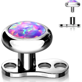 Piercing Šperky4U Kompletní microdermal piercing 1,2 mm - opál - MD029-OP38-04
