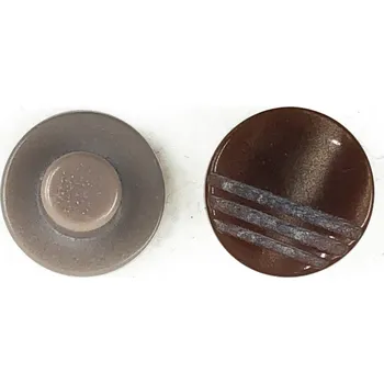 Knoflík GOM176, Knoflík, 11mm, hnědý s pruhy, 1ks