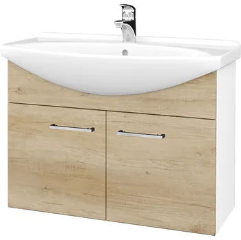 Koupelnový nábytek Dřevojas Koupelnová skříňka TAKE IT SZD2 85 - N01 Bílá lesk / Úchytka T04 / D15 Nebraska